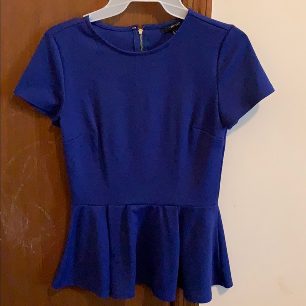 Blue work top